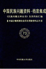 当代中国民族问题资料·档案汇编 《民族问题五种丛书》及其档案集成 第5辑 中国少数民族社会历史调查资料丛刊 第73卷