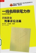 名师教案 刑事诉讼法篇 第2版