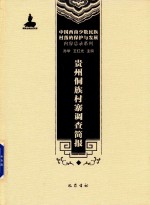 中国西南少数民族村落的保护与发展·内容总录系列 贵州侗族村寨调查简报