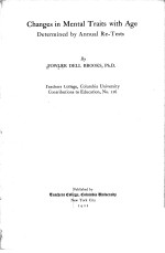 CHANGES IN MENTAL TRAITS WITH AGE DETERMINED BY ANNUAL RE-TESTS