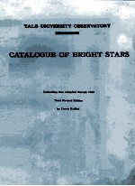 CATALOGUE OF BRIGHT STARS THIRD REVISED EDITION