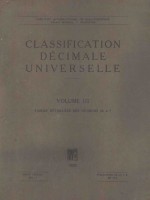 CLASSIFICATION DECIMALE UNIVERSELLE VOLUME Ⅲ