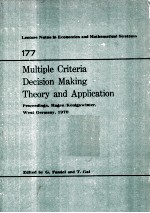 MULTIPLE CRITERIA DECISION MAKING THEORY AND APPLICATION