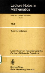 LOCAL THEORY OF NONLINEAR ANALYTIC ORDINARY DIFFERENTIAL EQUATIONS