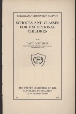 SCHOOLS AND CLASSES FOR EXCEPTIONAL CHILDREN