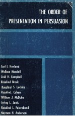 THE ORDER OF PRESENTATION IN PERSUASION