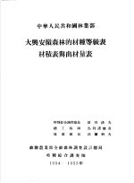 中华人民共和国林业部大兴安岭 森林资源调查报告 第3卷 大兴安岭森林的材种等级表材积表与出材量