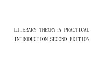 LITERARY THEORY:A PRACTICAL INTRODUCTION SECOND EDITION