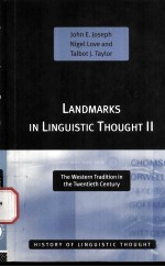 Landmarks in Linguistic Thought II The Western tradition in the twentieth century