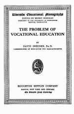 THE PROBLEM OF VOCATIONAL EDUCATION