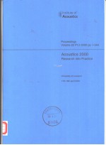 Acoustics 2000 Research into Practice