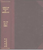 AMERICAN JOURNAL OF SOCIOLOGY VOL.86 No1-3 1980