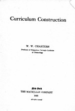 CURRICULUM CONSTRUCTION