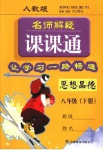 名师解疑课课通 思想品德 八年级 下 人教版