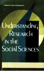 UNDERSTANDING RESEARCH IN THE SOCIAL SCIENCES