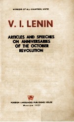 ARTICLES AND SPEECHES ON ANNIVERSARIES OF THE OCTOBER REVOLUTION