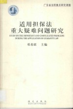 适用担保法重大疑难问题研究