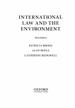 INTERNATIONAL LAW AND THE ENVIRONMENT