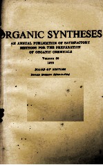 ORGANIC SYNTHESES VOLUME 50 1970