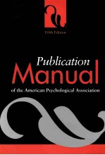 Publication Manual of the American Psychological Association Fifth edition