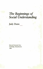 THE BEGINNINGS OF SOCIAL UNDERSTANDING