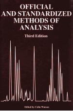 OFFICIAL AND STANDARDIZED METHODS OF ANALYSIS