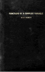 FUNCTIONS OF A COMPLEX VARIABLE