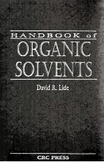 HANDBOOK OF ORGANIC SOLVENTS