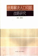 统筹解决人口问题战略研究