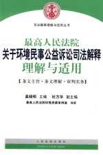 最高人民法院关于环境民事公益诉讼司法解释理解与适用  条文主旨·条文理解·审判实务