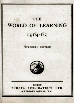 THE WORLD OF LEARNING 1964-65 FIFTEENTH EDITION