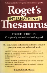 ROGET'S INTERNATIONAL THESAURUS FOURTH EDITION