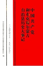 中国共产党和不克赛尔蒙古自治县历史大事记