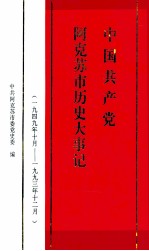 中国共产党阿克苏市历史大事记 一九四九年十月-一九九三年十二月