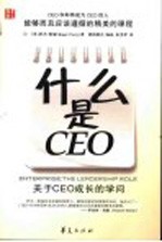 什么是CEO 关于CEO成长的学问