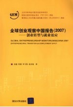 全球创业观察中国报告 2007 创业转型与就业效应