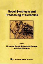 Novel Synthesis and Processing of Ceramics