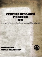 CEMENTS RESEARCH PROGRESS 1986