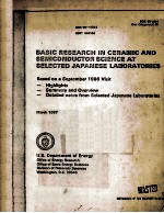 BASIC RESEARCH IN CERAMIC AND SEMICONDUCTOR SCIENCE AT SELECTED JAPANESE LABORATORIES