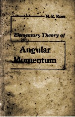 ELEMENTARY THEORY OF ANGULAR MOMENTUM