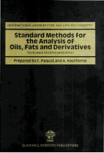 Standard Methods for the Analysis of Oils