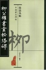 中国著名碑帖技法丛帖 柳公权书玄秘塔碑