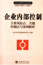 企业内部控制  主要风险点、关键控制点与案例解析