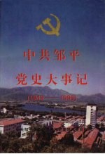 中共邹平党史大事记 1949-1995