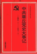 中共章丘党史大事记 1949.10-1992.10