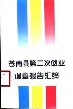 苍南县第二次创业调查报告汇编