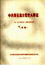 中共曹县地方党史大事记 1927年4月-1949年9月 初稿