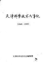 天津科学技术大事记 1840—1988