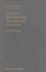 JACKSON'S MATRIMONIAL FINANCE AND TAXATION  THIRD EDITION