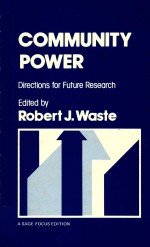 COMMUNITY POWER DIRECTIONS FOR FUTURE RESEARCH